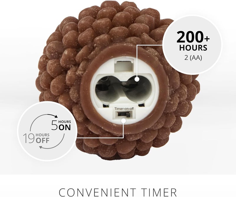 LUMINARA Pinecone Flameless Candles Chalky Brown Finish Pine Cone Figural, Real Wax Unscented LED Candles, Battery Operated with Timer, Holiday Decoration Table Centerpiece (3.5" x 4") - Image 3